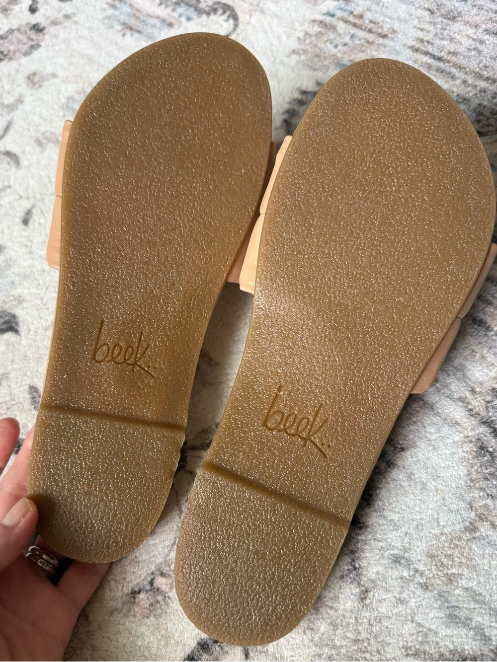 Beek Tan Padded Slide Sandals